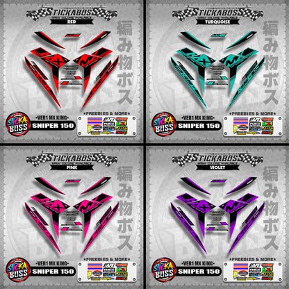 SNIPER 150 DECALS ( VER1 MX KING )【WITH FREEBIES】MALAYSIAN CONCEPT/Y15ZR/EXCITER 150