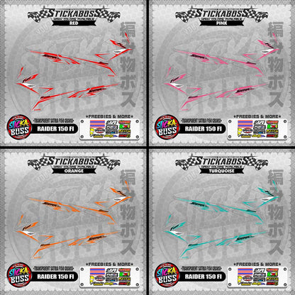 [ PREMIUM UV PRINT ] TRANSPARENT RAIDER 150 FI STICKER DECALS ( SATRIA F150 GARANSI )【WITH FREEBIES】