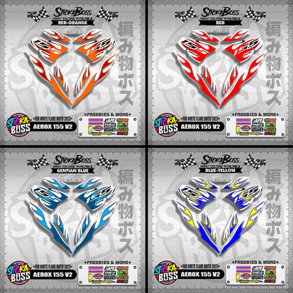 AEROX 155 V2 ( FOR WHITE FLAME MOTIF 2023 )【WITH FREEBIES】