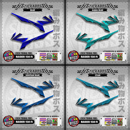 RAIDER 150 FI STICKER DECALS ( 2024 TRIBAL FIRE )【WITH FREEBIES】