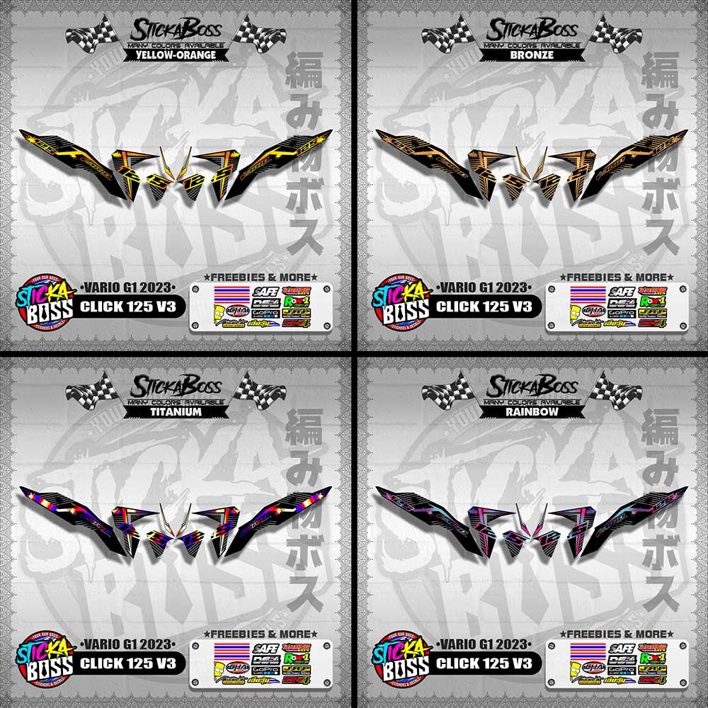 CLICK 125 V3 DECALS ( VARIO G1 2023 )【WITH FREEBIES】
