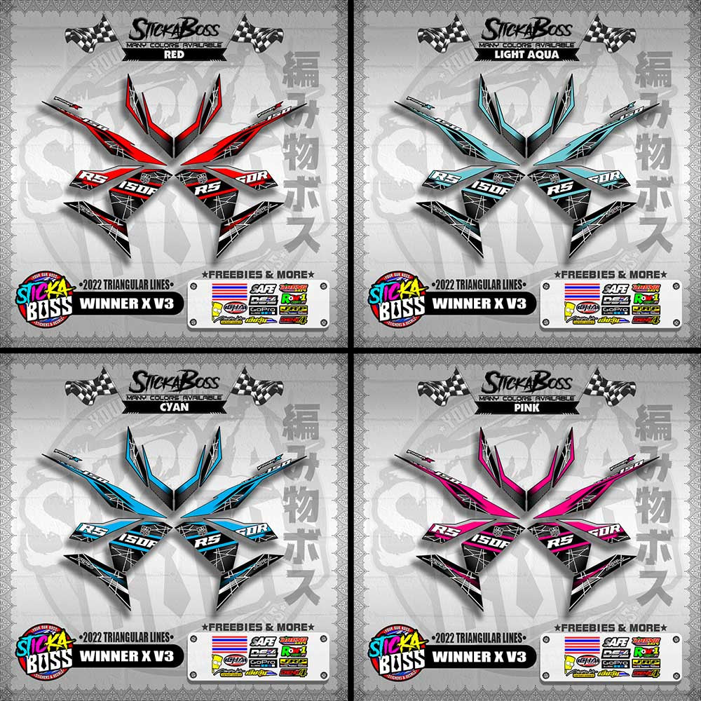 WINNER X V3 DECALS ( 2022 TRIANGULAR LINES )【WITH FREEBIES】