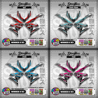 WINNER X V3 DECALS ( 2022 TRIANGULAR LINES )【WITH FREEBIES】