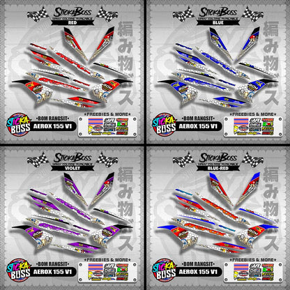 AEROX 155 V1 INDO CONCEPT DECALS ( BOM RANGSIT )【WITH FREEBIES】