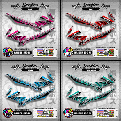 RAIDER 150 FI DECALS ( NEW SATRIA CYBERTECH )【WITH FREEBIES】