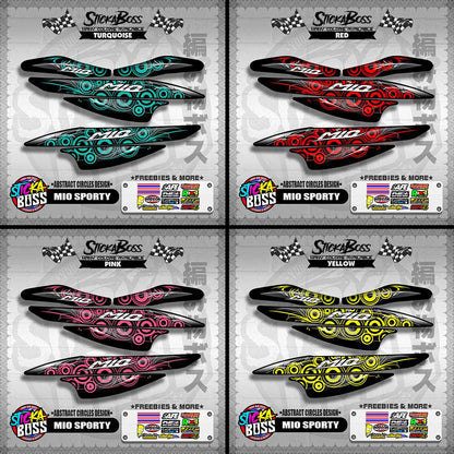 MIO SPORTY DECALS ( ABSTRACT CIRCLES DESIGN )【WITH FREEBIES】
