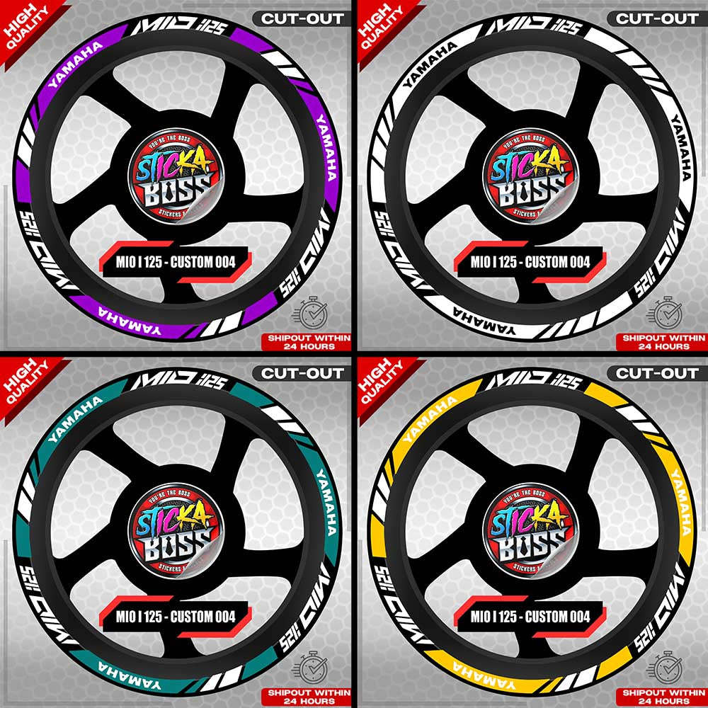 MIO I 125 MAG STICKER SET  ( 2 MAGS ) - CUSTOM 004 | VINYL WATERPROOF CUT-OUT DECALS