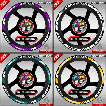MIO I 125 MAG STICKER SET  ( 2 MAGS ) - CUSTOM 004 | VINYL WATERPROOF CUT-OUT DECALS