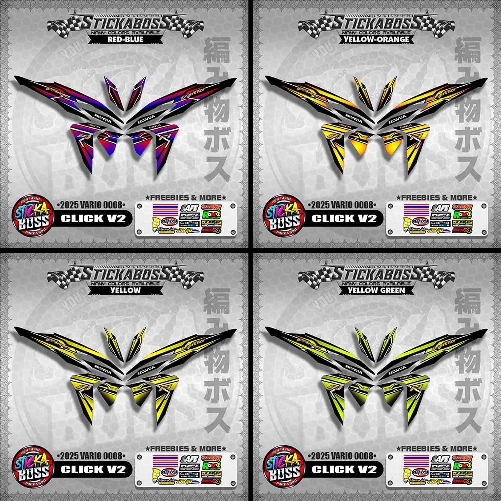 CLICK V2 INDO STICKER DECALS ( 2025 VARIO 0008 )【WITH FREEBIES】