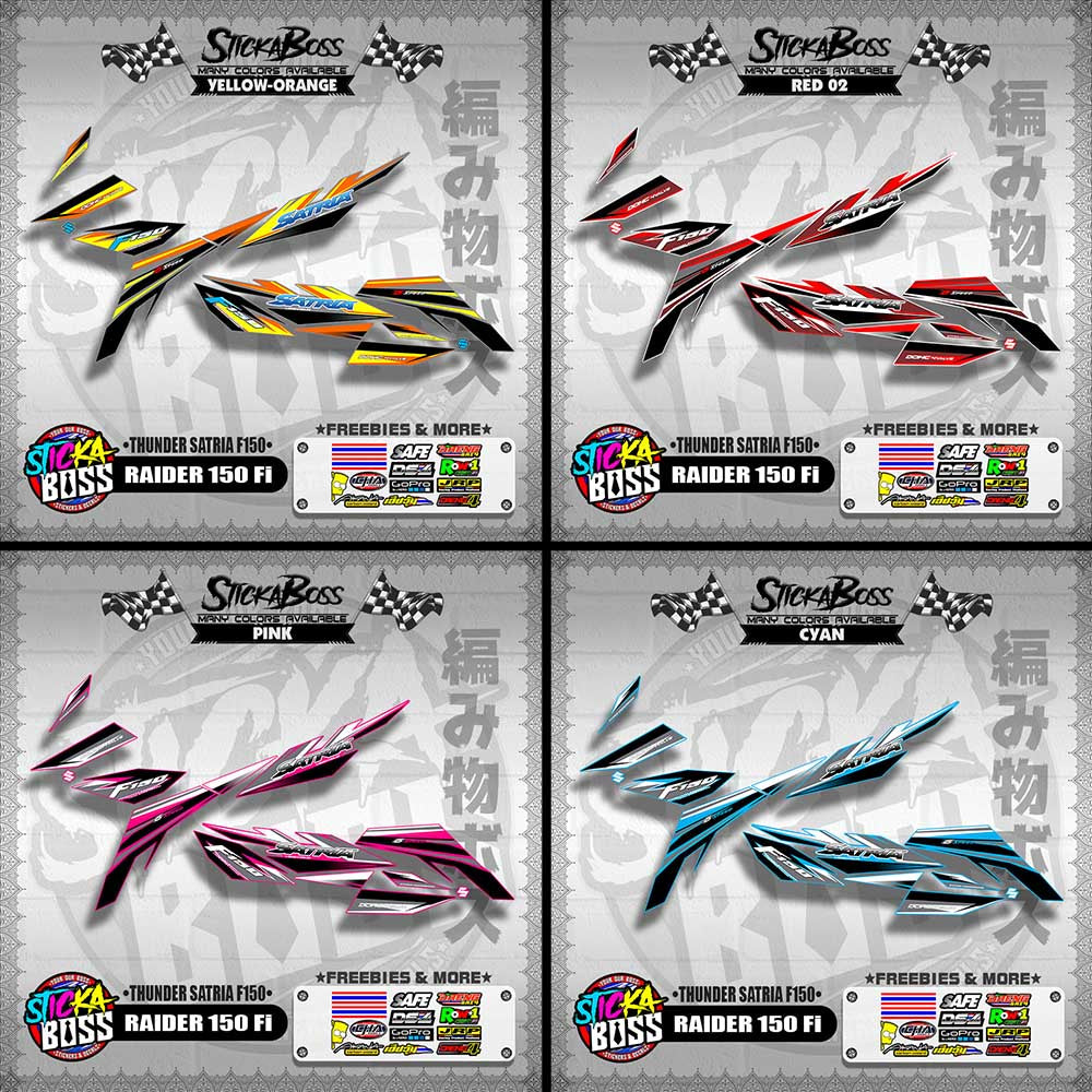 RAIDER 150 Fi DECALS ( THUNDER SATRIA F150 )【WITH FREEBIES】