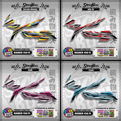 RAIDER 150 Fi DECALS ( THUNDER SATRIA F150 )【WITH FREEBIES】