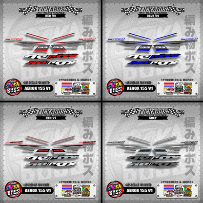 AEROX 155 V1 DECALS ( ABS DECALS FOR WHITE ) 【WITH FREEBIES】