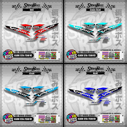 CLICK 125i / 150i V2 DECALS ( 1ST VARIO STOCK )【WITH FREEBIES】