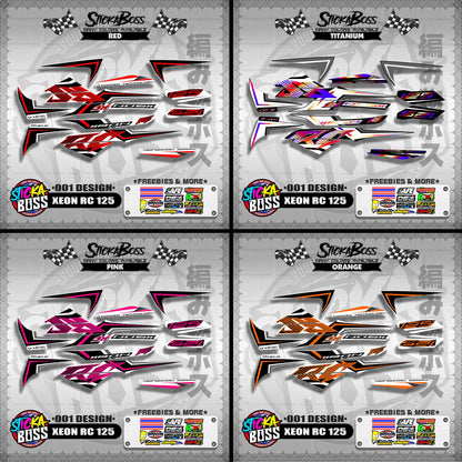 XEON RC 125 STOCK DECALS ( 001 DESIGN )【WITH FREEBIES】
