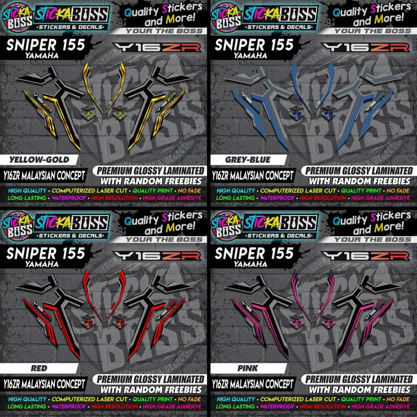 SNIPER 155 STOCK DECALS 【 Y16ZR MALAYSIAN CONCEPT 】