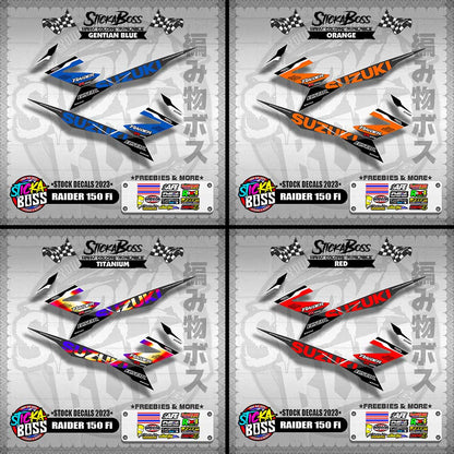 RAIDER 150 Fi ( STOCK DECALS 2023 )【WITH FREEBIES】