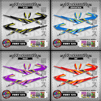 FURY 125 STICKER DECALS ( STFIM008 CLASSIC STRIPING )【WITH FREEBIES】
