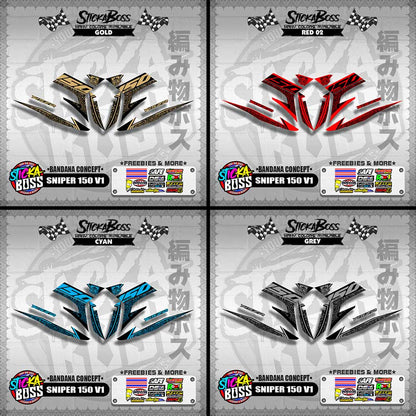 SNIPER 150 V1 DECALS ( BANDANA CONCEPT )【WITH FREEBIES】