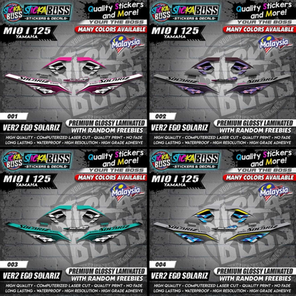 Mio i 125 Malaysian Decals ( Ver2 Ego Solariz )【WITH FREEBIES】Malaysia Concept