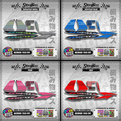 AEROX 155 V1 DECALS ( NEW 2024 VORTEX )【WITH FREEBIES】