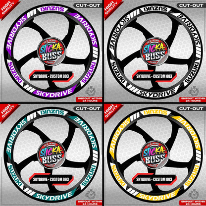 SKYDRIVE MAG STICKER SET ( 2 MAGS ) - CUSTOM 003 | VINYL WATERPROOF CUT-OUT DECALS
