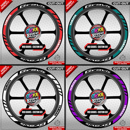 MIO GRAVIS MAG STICKER SET ( 2 MAGS ) - CUSTOM 001 | VINYL WATERPROOF CUT-OUT DECALS