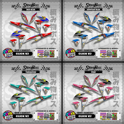 CLICK V2 INDO CONCEPT DECALS ( BOM X RANGSIT )【WITH FREEBIES】