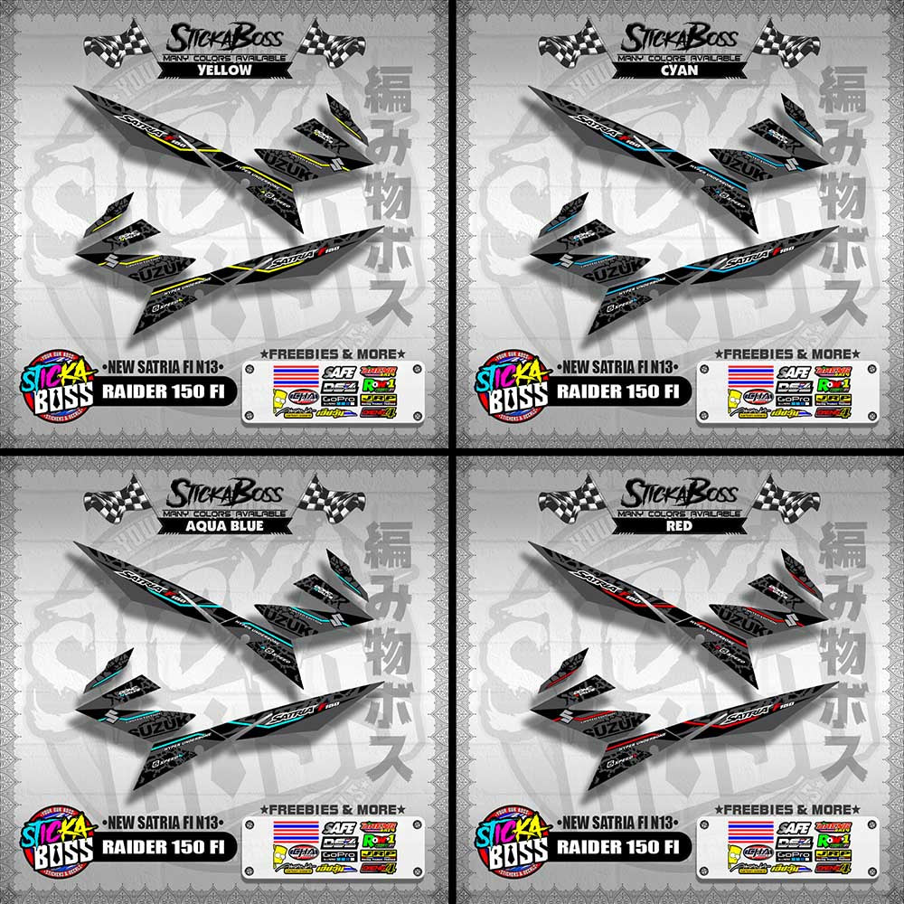 RAIDER 150 FI DECALS ( NEW SATRIA FI N13 )【WITH FREEBIES】