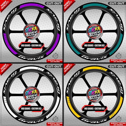 MIO GRAVIS MAG STICKER SET ( 2 MAGS ) - CUSTOM 003 | VINYL WATERPROOF CUT-OUT DECALS