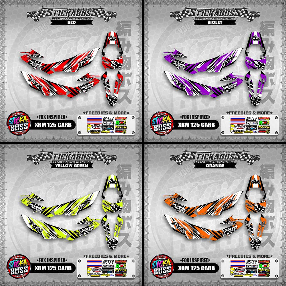 XRM 125 CARB STICKER FULL DECALS ( FOX INSPIRED )【WITH FREEBIES】