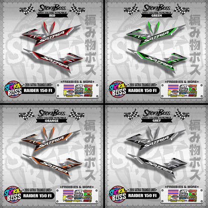RAIDER 150 FI DECALS ( 2016 SATRIA TRIANGLE LINES )【WITH FREEBIES】