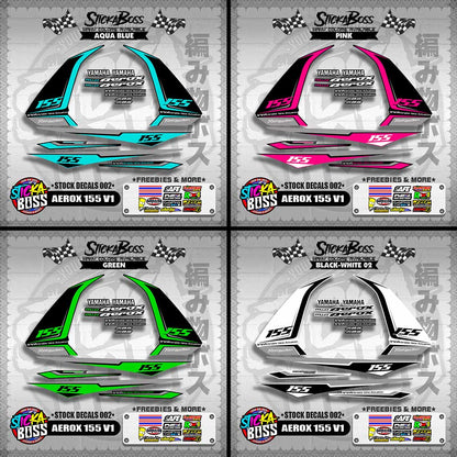 AEROX 155 V1 ( STOCK DECALS 002 )【WITH FREEBIES】