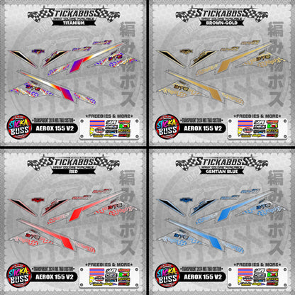 【PREMIUM UV PRINT】TRANSPARENT AEROX 155 V2 DECALS ( 2024 NVX THAI CUSTOM )【WITH FREEBIES】