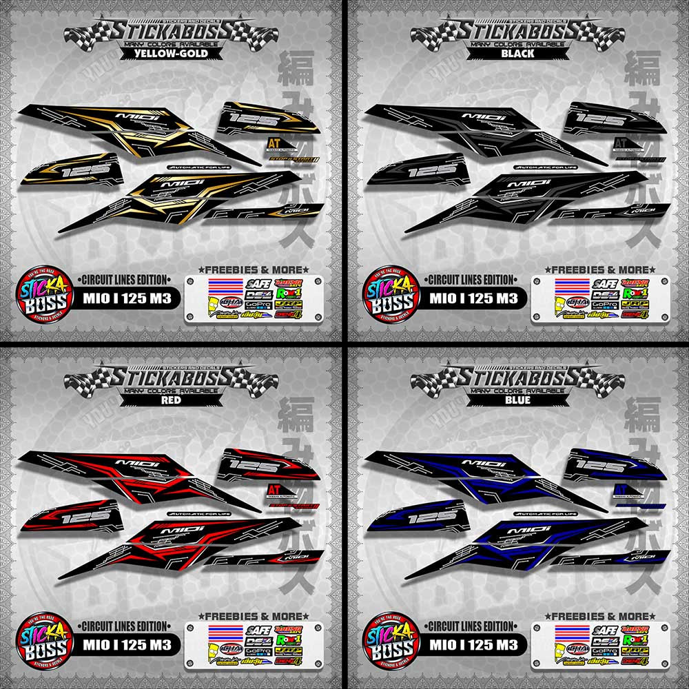 MIO i 125 DECALS ( M3 CIRCUIT LINES EDITION )【WITH FREEBIES】