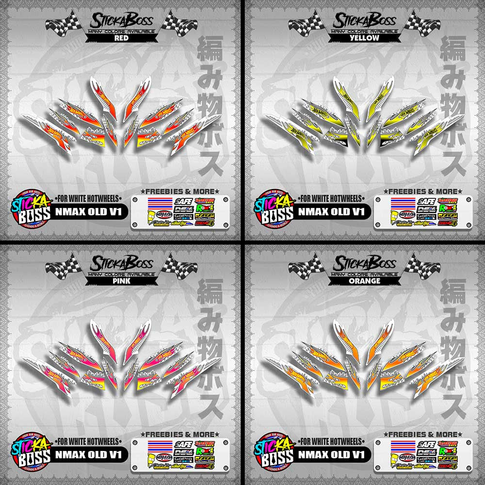 NMAX OLD V1 DECALS ( FOR WHITE HOTWHEELS )【WITH FREEBIES】