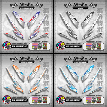 MIO SOUL I 125 GT DECALS ( FOR WHITE MODERN METALLIC MOTIF )【WITH FREEBIES】