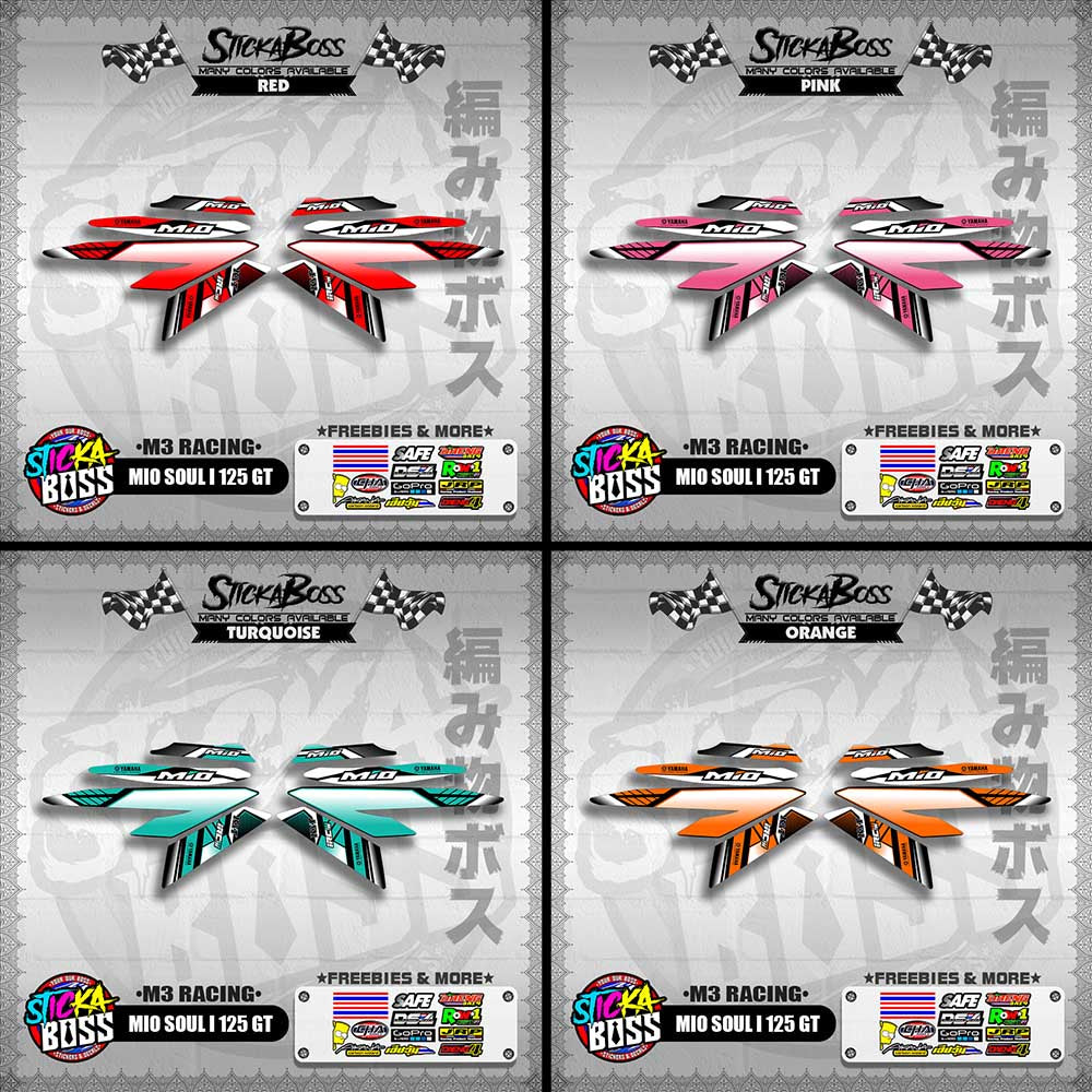 MIO SOUL I 125 GT DECALS ( M3 RACING )【WITH FREEBIES】