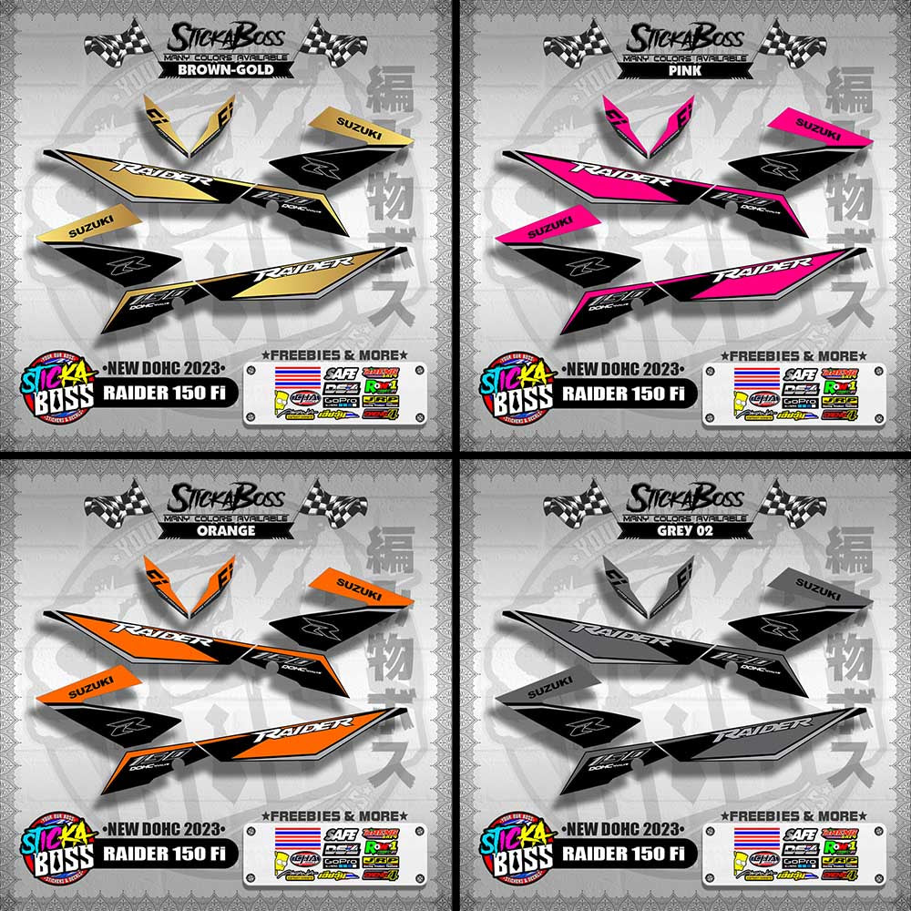 RAIDER 150 Fi DECALS ( NEW DOHC 2023 )【WITH FREEBIES】