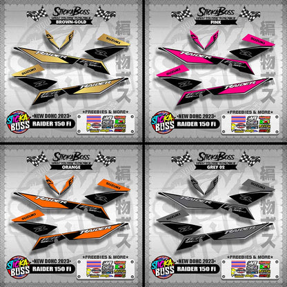 RAIDER 150 Fi DECALS ( NEW DOHC 2023 )【WITH FREEBIES】