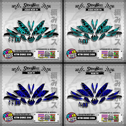 KTM DUKE 390 STICKER DECALS ( 2024 HALFTONE MOTIF TEMP 1 )【WITH FREEBIES】