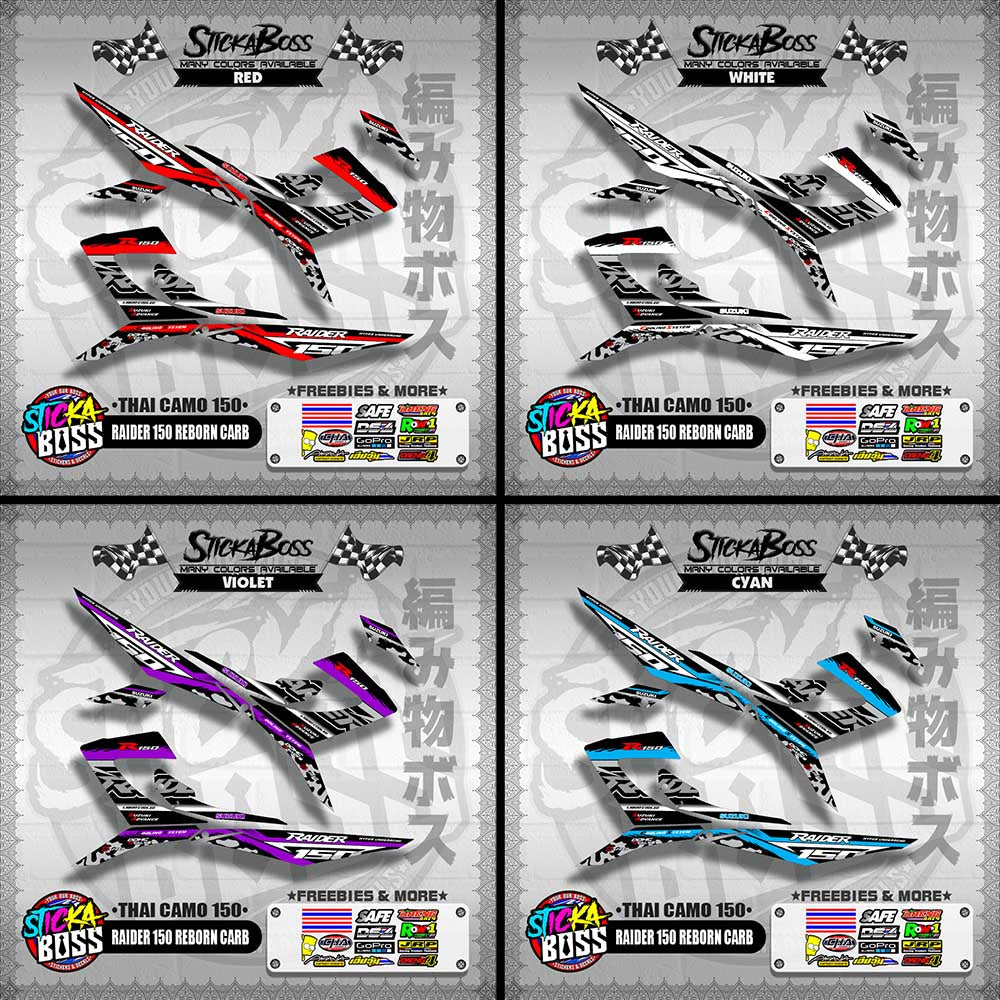RAIDER 150 REBORN CARB DECALS ( THAI CAMO 150 )【WITH FREEBIES】