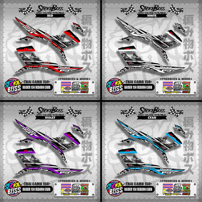 RAIDER 150 REBORN CARB DECALS ( THAI CAMO 150 )【WITH FREEBIES】