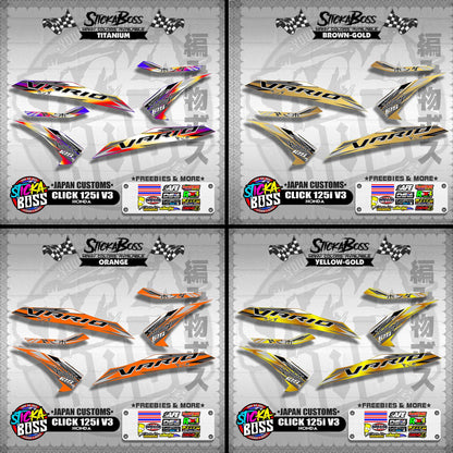 CLICK 125i V3 DECALS ( JAPAN CUSTOMS )【WITH FREEBIES】