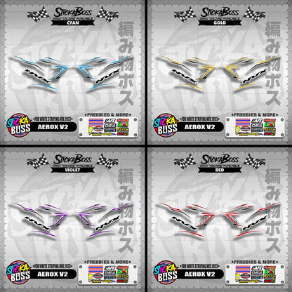 AEROX V2 DECALS ( FOR WHITE STRIPING NVX 2023 )【WITH FREEBIES】