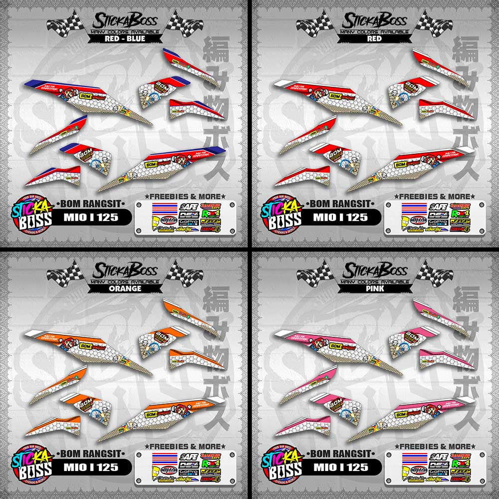 MIO I 125 INDO DECALS ( BOM RANGSIT )【WITH FREEBIES】