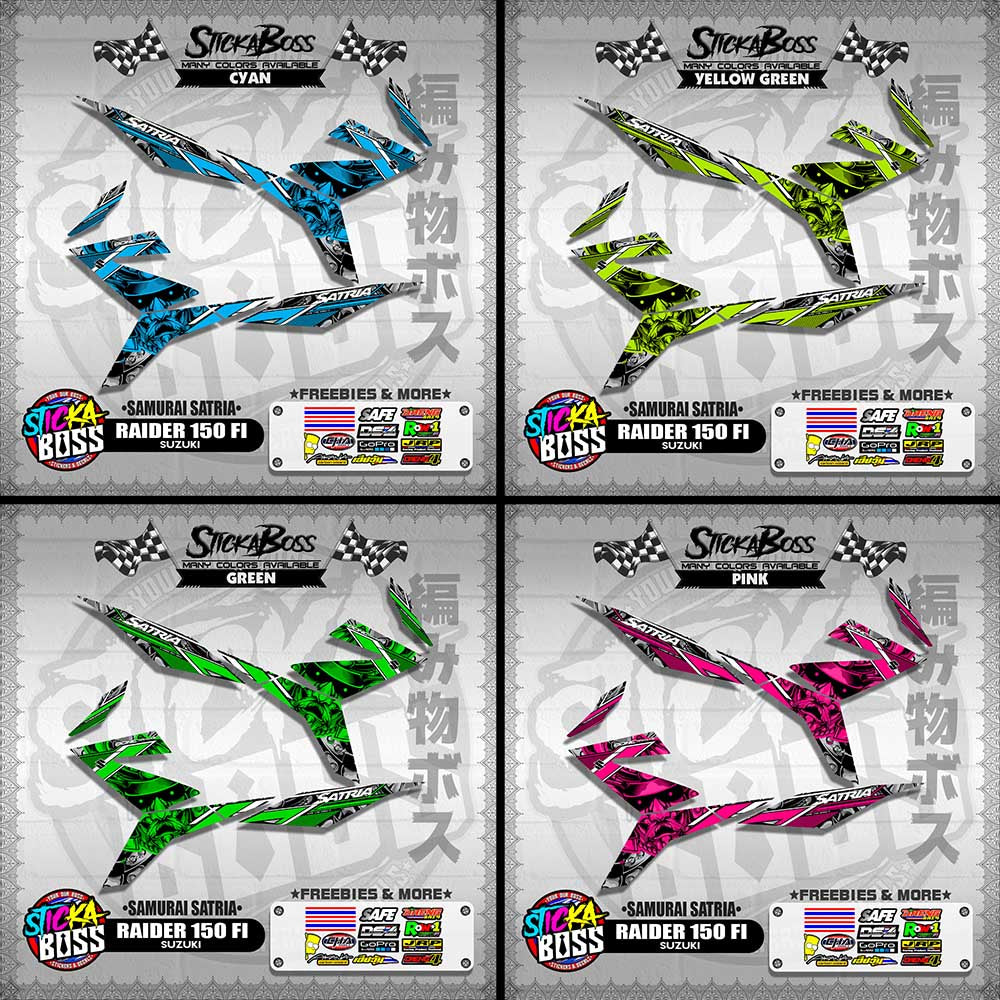 RAIDER 150 FI DECALS ( SAMURAI SATRIA )【WITH FREEBIES】