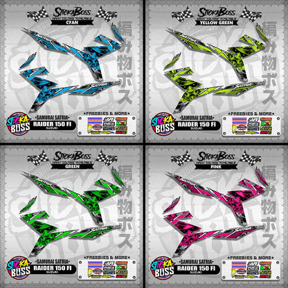 RAIDER 150 FI DECALS ( SAMURAI SATRIA )【WITH FREEBIES】