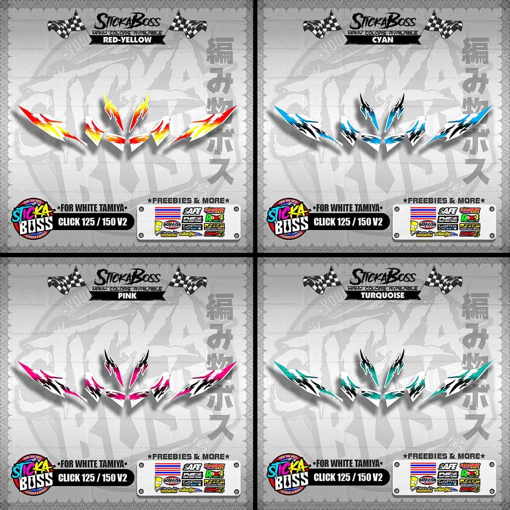 CLICK 125 / 150 V2 DECALS ( FOR WHITE TAMIYA )【WITH FREEBIES】