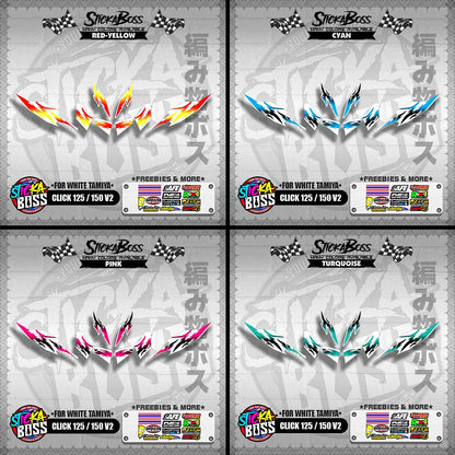 CLICK 125 / 150 V2 DECALS ( FOR WHITE TAMIYA )【WITH FREEBIES】