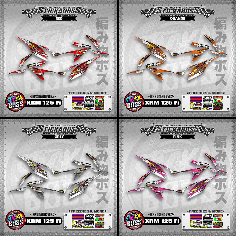 Honda XRM 125 Fi Decals - (JRP x DAENG VER.2)【PREMIUM GLOSSY LAMINATED】
